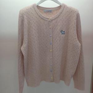 Latium HC06 봄느낌 세로꽈배기 컬러 단추 앞오픈 니트티 가디건 T2613cd13P