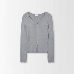 플레이블 여성 골지 슬림라인 가디건_PC6SD650