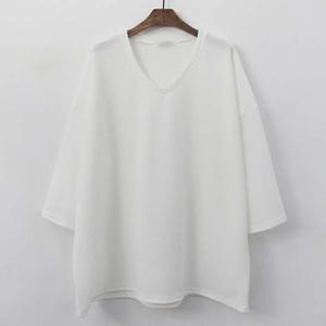 마담 여성 빅사이즈 데일리브이넥여리박시티 NOG458M308