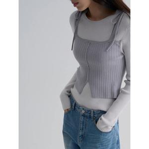 (356151WM42) [에잇세컨즈] 투인원 풀오버  라이트 그레이