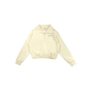 디스커버리 여성 크롭 트레이닝 반 집업 맨투맨 DWTR43041-LYS