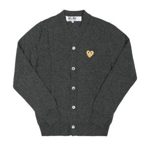 꼼데가르송 AX-N050-051 3 PLAY 플레이 골드 하트 와펜 브이넥 공용 가디건