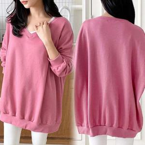 빅사이즈 IL 딥브이히트기모맨투맨 E893H211 오버핏 빅사이즈