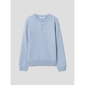 (456151SS1Q) [에잇세컨즈] 울블렌드 헨리넥 니트 풀오버  스카이블루