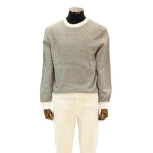 [바쏘]SS  그레이  데일리  배색 라운드 넥 니트KBSAAWR09G