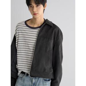 (45613ZCM64) [에잇세컨즈] 페이크 스웨이드 칼라 블루종  애쉬