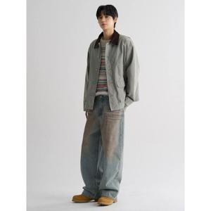 (456139CCJH) [에잇세컨즈] 배색 칼라넥 커버올 재킷  카키