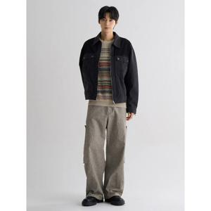 (456139CCOR) [에잇세컨즈] 믹스드 패브릭 빈티지 트러커  네이비