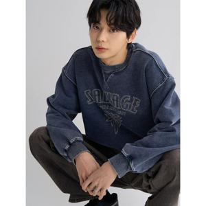 (456141CC4P) [에잇세컨즈] 인디고 다잉 스웨트셔츠  블루