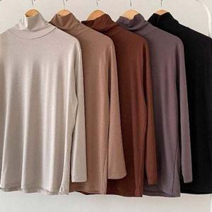 309K450S 여성 빅사이즈 터틀넥 슬림 빅 슬림