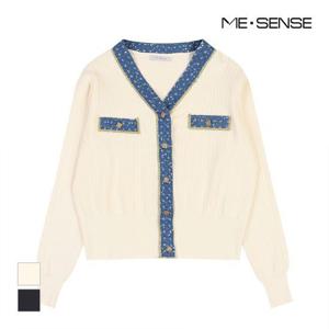 [미센스]MARIO배색라인 포인트 니트가디건_MB4XKCMG02Z