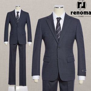 [레노마캐주얼][얼리버드]SS 봄여름 최고급 멜란지네이비 솔리드 울 스판 수트 RQMASJ13AJD