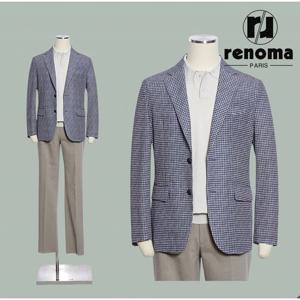 [레노마캐주얼]SS 봄여름 네이비 체크 프리미엄 스트레치 자켓 RRJMBJ570A