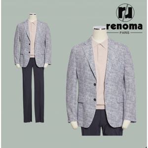 [레노마캐주얼]SS 봄여름 네이비 체크 프리미엄 스트레치 자켓 RRJMBJ580A