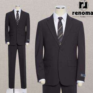 [레노마캐주얼][얼리버드]SS 봄여름 무광 블랙 클래식핏 최고급 울 스판 수트 RQMASJ30AJD