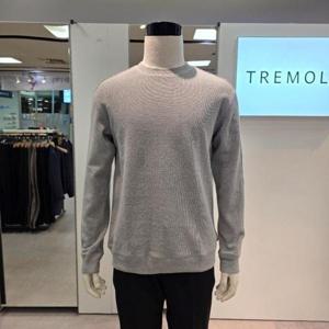 트레몰로 HC05 남성 면 혼방 솔리드 라운드 티셔츠 TRHAL4Z338451