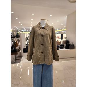 [에이비에프지]카라넥 루즈핏 일자형 스웨이드자켓 AGNA5HL04G