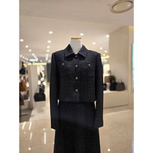 [에이비에프지]카라넥 믹스칼라 슬림핏 트위드자켓 AGNA1HJA2B