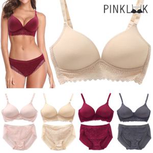 [핑크룩] 엘리스 노와이어 볼륨UP  브라팬티2종세트/택1