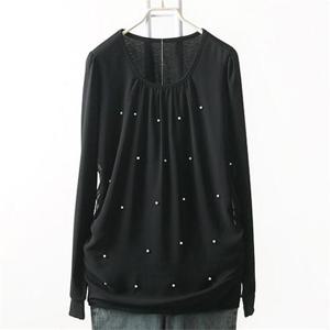 빅사이즈사랑해요 w072L109 셔링 진주 블라우스 MN