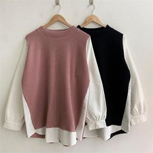 빅사이즈사랑해요 3L110 퐁퐁니트레이어드티 BS