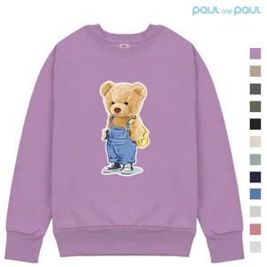 [폴앤폴] 스튜던트 곰돌이 남여공용 맨투맨 2XL까지