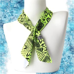 MCN 아이스 냉감 쿨목도리 쿨스카프 쿨밴드 페이즐리네온