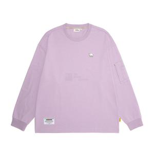 내셔널지오그래픽 N231MTS020 소매 포켓 긴팔 티셔츠 LAVENDER