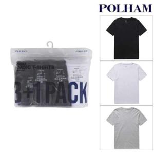[백화점]폴햄 PHD5TR3900 공용 교복 기본 3+1팩 면 반팔 티셔츠 PHE5TR3900