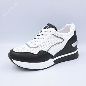 SNL  여성키높이스니커즈 SWM23010 소가죽 블랙