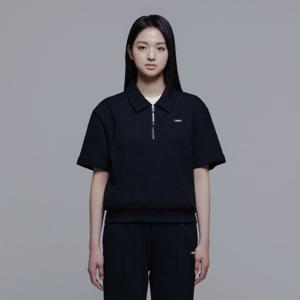 내셔널지오그래픽 N242WSW060 여성레푸스 크롭 반팔맨투맨 BLACK