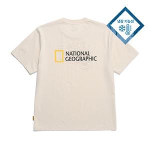 내셔널지오그래픽 N242UTS940 빅 로고 아트웍 반팔 티셔츠 BEIGE