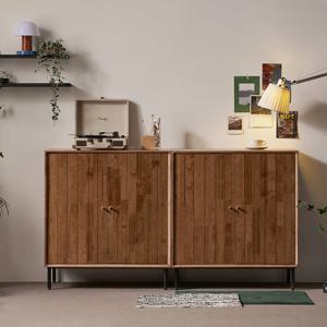 나무뜰 헤이즐 1600 원목 다용도 거실장 수납장 세트 GM408C (착불)