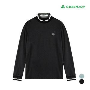 [그린조이]여성 메탈릭 시보리 반폴라 티셔츠