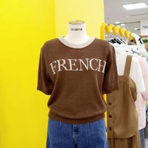 르피타 DP01 가을 프렌치 반팔 니트 L243USW901