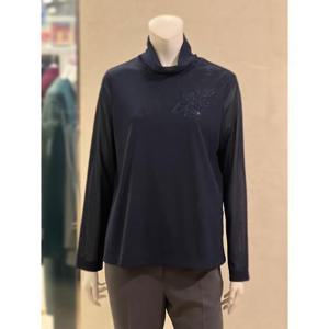 벨리시앙 세이브존01 비즈 장식 터틀넥 블라우스(3color) BL4333