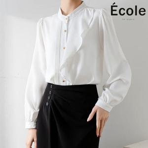 [에꼴드파리]웨스턴 프릴 블라우스_F48WBB014Z