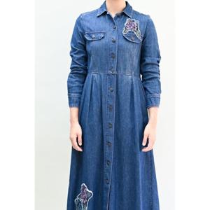 [비꼴리끄(여성)]데님 자수 원피스 B244DO2090