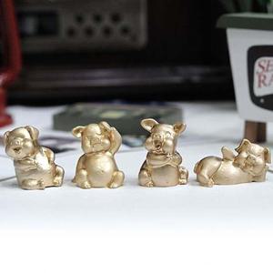 돼지4P 골드 장식소품