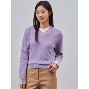 [빈폴레이디스] 보카시 V넥 풀오버 라벤더 (BF4X51C09T)