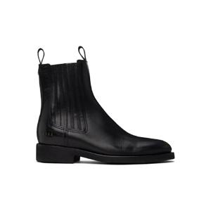 25 FW Golden Goose 남성 블랙 가죽 첼시 부츠 242264M223004