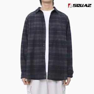 [스콰즈]스콰즈 남성 기모 체크셔츠 긴팔 캐주얼 셔츠 SAND011