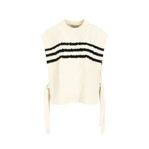 [JJ지고트]울 배색 케이블 풀오버 니트 GMBA1POJ9