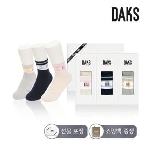닥스양말 숙녀 단목 복합아가일 3족세트 DK25489