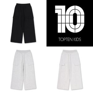 [탑텐키즈]MKF1PT2202 여아) 더블니트 카고 와이드 스웨트팬츠