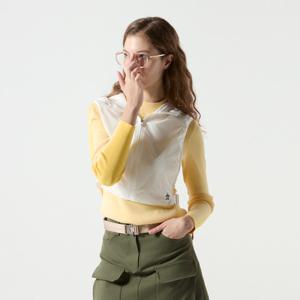 [먼싱웨어][30%OFF]여성 모크넥 골지 긴팔티셔츠 옐로우(MQ122LSW14)