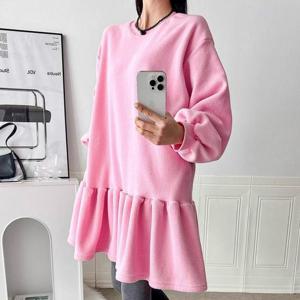 빅사이즈 412 샤벳프릴플레어원피스 DMAT586