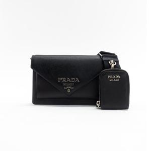 프라다 엔벨로프 사피아노 미니 숄더백 1BP020 2EVU F0002 BLACK