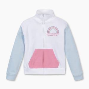 [베네통 키즈]베네통키즈 컬러블럭저지집업점퍼 3J68C503O IV