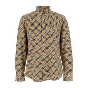 버버리 플레이드 패턴 옥스포드 셔츠 8104072 B9368